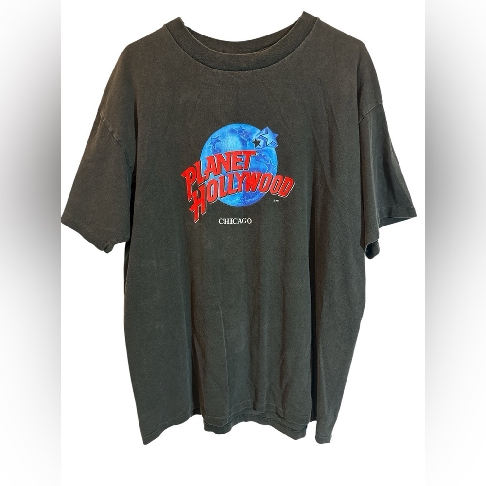 Vtg 90's Planet Hollywood Chicago T-Shirt Sz XLarge Black USA Single Stitch